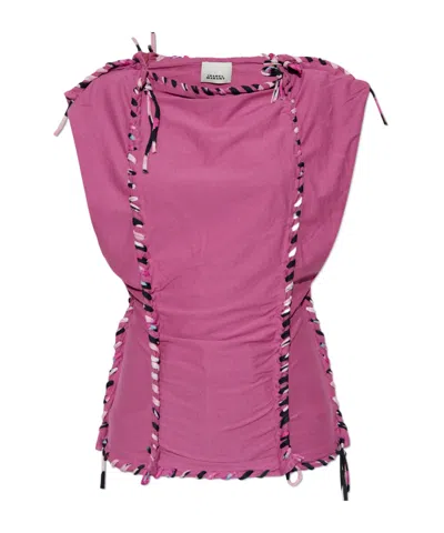 ISABEL MARANT ISABEL MARANT ZOHRA WOVEN JERSEY TOP