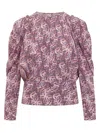 Isabel Marant Graphic-print Silk-blend Blouse In Pink