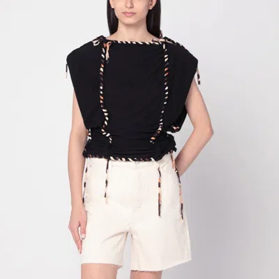 ISABEL MARANT ISABEL MARANT TOP ZOHRA BLACK IN COTTON WOMEN