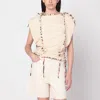 Isabel Marant Top Zohra Écru In Cotton