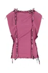 Isabel Marant Top Zohra In Cotone Fucsia  Donna