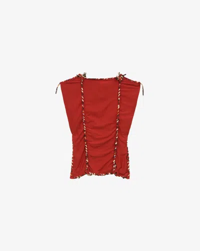 Isabel Marant Zohra Top In Orange