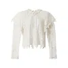 Isabel Marant Hyliana Crop Cotton Lace Top In White