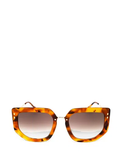 Isabel Marant Tortoiseshell-effect Cat-eye Sunglasses In Multi