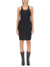 Isabel Marant Tory Ribbed Tank Dress In Black