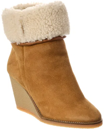 Isabel Marant Totam Suede & Shearling Boot In Brown
