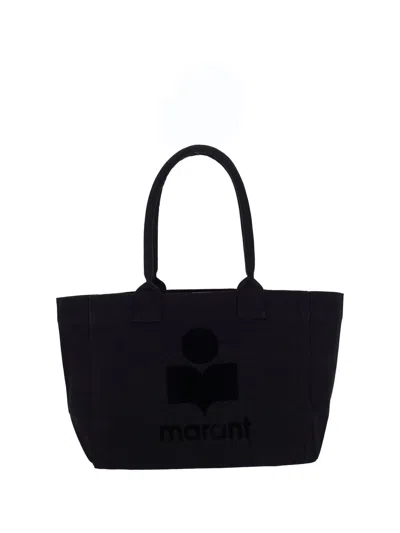 Isabel Marant Yenky Logo-embroidered Zipped Tote Bag In Black