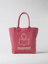 Isabel Marant Yenky Logo Printed Tote Bag In Pink