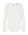 Isabel Marant Toyela Lace Crewneck Top In White