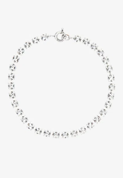 Isabel Marant Transparent Choker Necklace In Silver