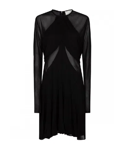 Isabel Marant Transparent Stitching Dress In Black