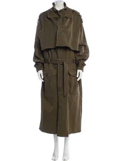 Pre-owned Isabel Marant Trench Coat In Green