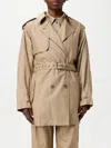 Isabel Marant Franny Animal Print Trench Coat In Beige