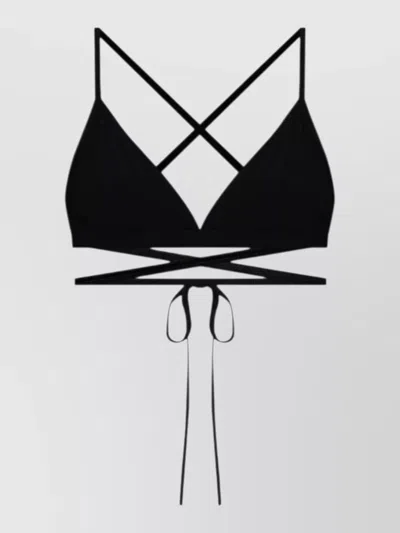 Isabel Marant Triangle Bikini Top Cross Back Straps In Black