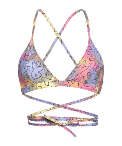 Isabel Marant Triangle Bikini Top In Multi