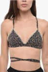 Isabel Marant Triangle Bikini Top With Floral Motif In Multi