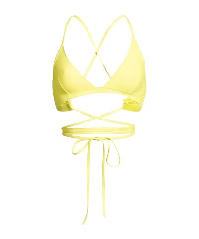 Isabel Marant Triangle Bikini Top In Yellow