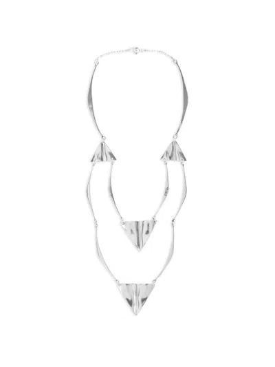 Isabel Marant Triangle-pendant Necklace In Silver