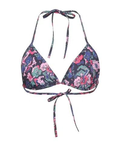 Isabel Marant Triangular Floral Bikini Top In Multi
