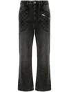 Isabel Marant Cassandre High-rise Wide-leg Jeans In Grey
