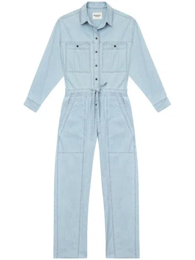 Isabel Marant Buttoned Drawstring Waist In Blue