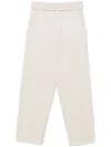 Isabel Marant Drawstring White Trousers With Relaxed Fit In White