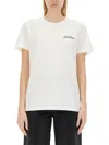 Isabel Marant White Embroidered Logo T-shirt In White