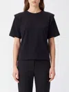 Isabel Marant Solid Crew Neck Short Sleeve T-shirt In Black