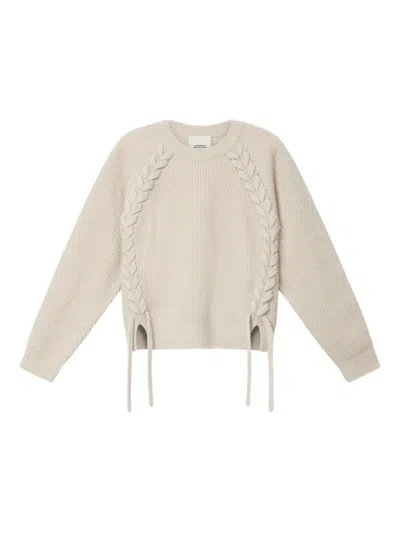 Isabel Marant Tulliam Braided-detail Sweater In Gray
