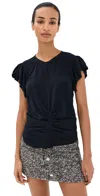 Isabel Marant Black Viscose Tullya Top In Black