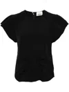 Isabel Marant Tullya Crepe Top In 黑色