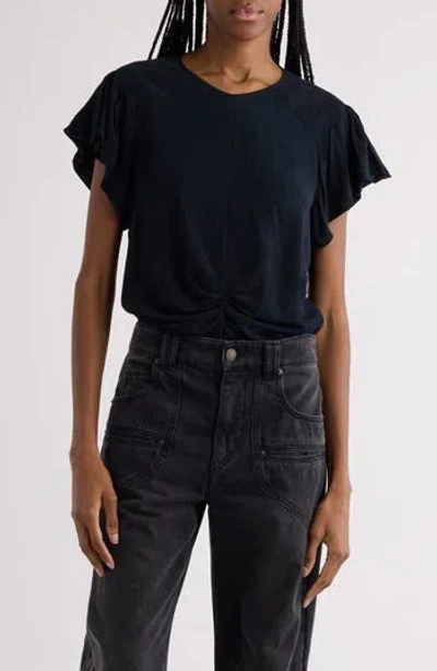 Isabel Marant Tullya Gathered Top In Black