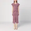 Isabel Marant Tullya Printed Midi Dress In Purple
