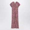 ISABEL MARANT ISABEL MARANT TULLYA MIDI DRESS IN PURPLE/CREAM