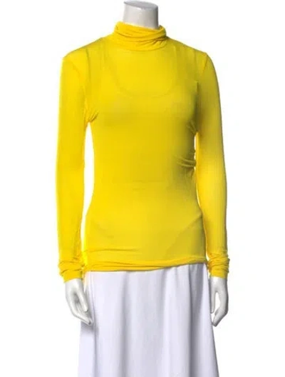 Pre-owned Isabel Marant Turtleneck Long Sleeve Sweatshirt In Yellow