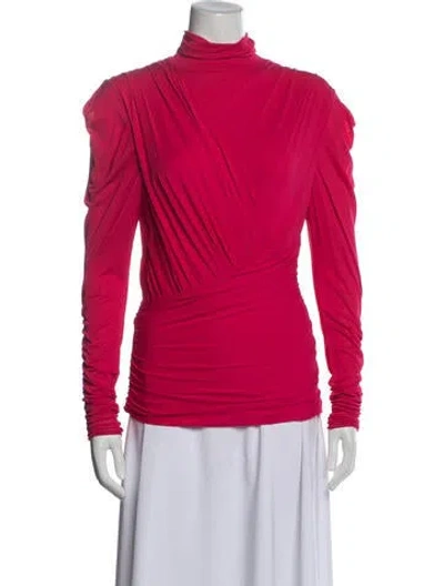 Pre-owned Isabel Marant Turtleneck Long Sleeve Top In Red
