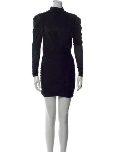 Pre-owned Isabel Marant Turtleneck Mini Dress In Black