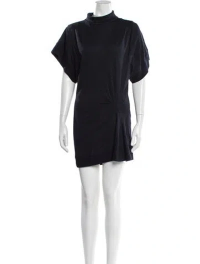 Pre-owned Isabel Marant Turtleneck Mini Dress In Blue