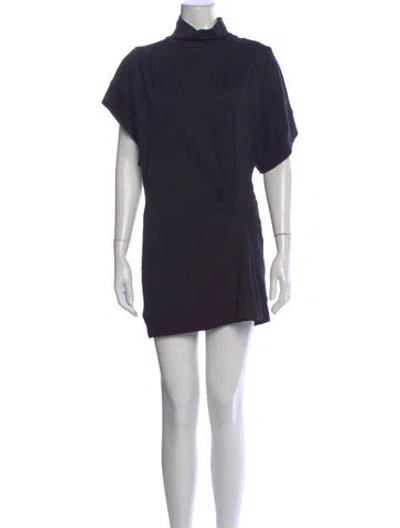 Pre-owned Isabel Marant Turtleneck Mini Dress In Blue