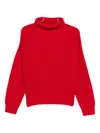Isabel Marant Turtleneck Ribbed Sweater In Red