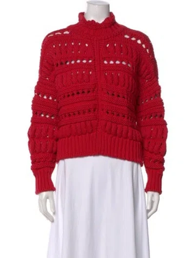 Pre-owned Isabel Marant Turtleneck Sweater In Red