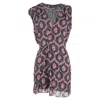 Isabel Marant Tuxi Printed Mini Dress In Multicolor Viscose In Blue