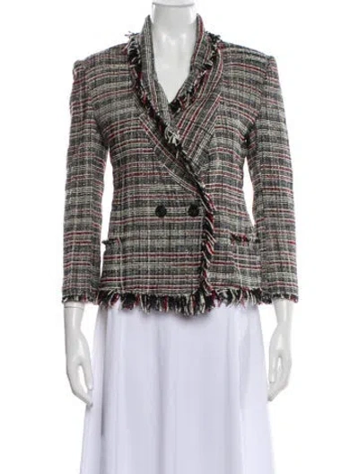 Pre-owned Isabel Marant Tweed Pattern Blazer In Black