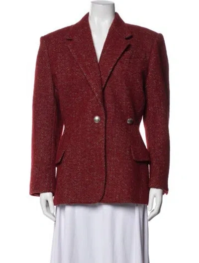 Pre-owned Isabel Marant Tweed Pattern Blazer W/ Tags In Red