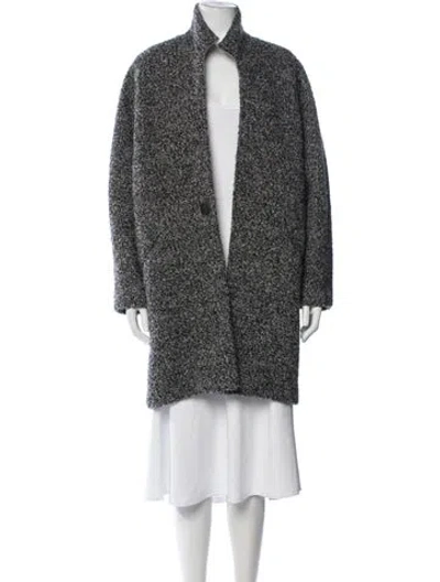 Pre-owned Isabel Marant Tweed Pattern Coat In Grey