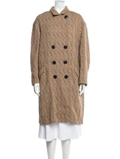 Pre-owned Isabel Marant Tweed Pattern Coat In Neutrals