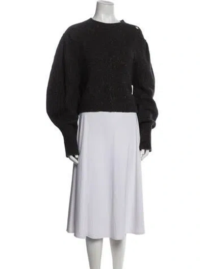 Pre-owned Isabel Marant Tweed Pattern Crew Neck Sweater In Gray