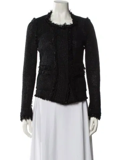 Pre-owned Isabel Marant Tweed Pattern Evening Jacket In Black