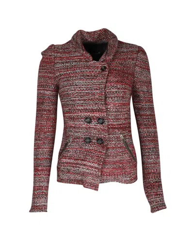 Isabel Marant Tweed Pattern Evening Jacket In Multicolor Virgin Wool
