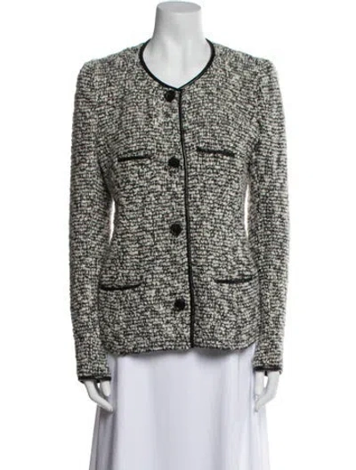 Pre-owned Isabel Marant Tweed Pattern Evening Jacket In Neutral